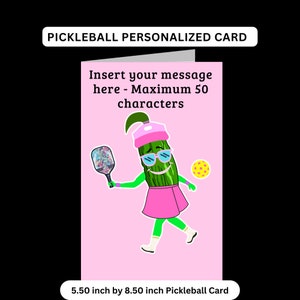 Funny Pickleball Card Pickleball Gifts for Pickleball Card Personalized Pickleball Gifts for Her Gifts for Playing Pickleball Gifts for Mom