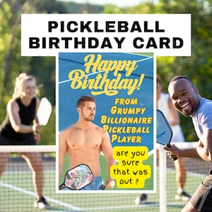 Funny Pickleball Birthday Card Pickleball Gift Cute Pickleball Gift Pickleball Lover Gift Funny Pickleball Gift Playing Pickleball