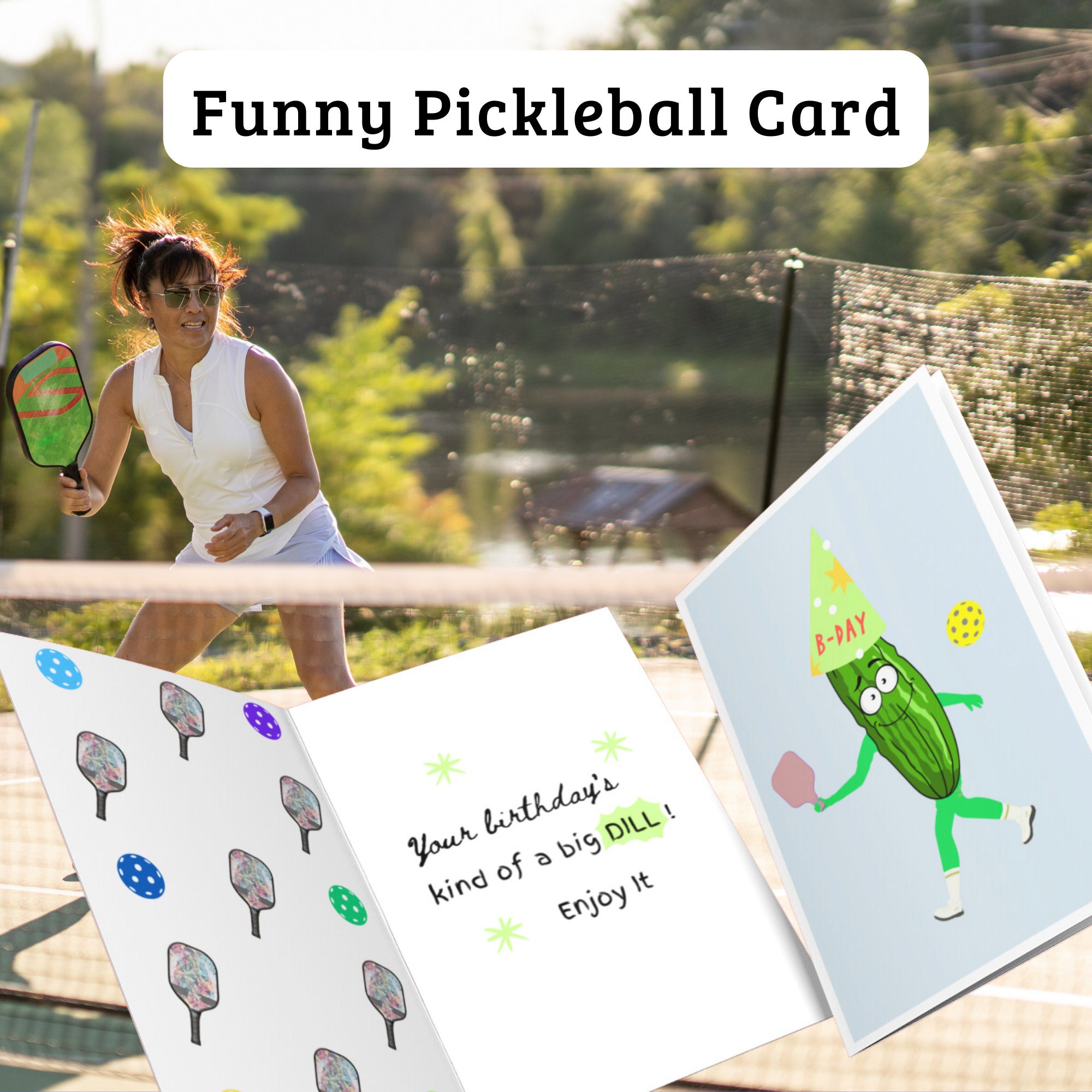 Funny Pickleball Birthday Card Pickleball Gifts for Pickleball Playing