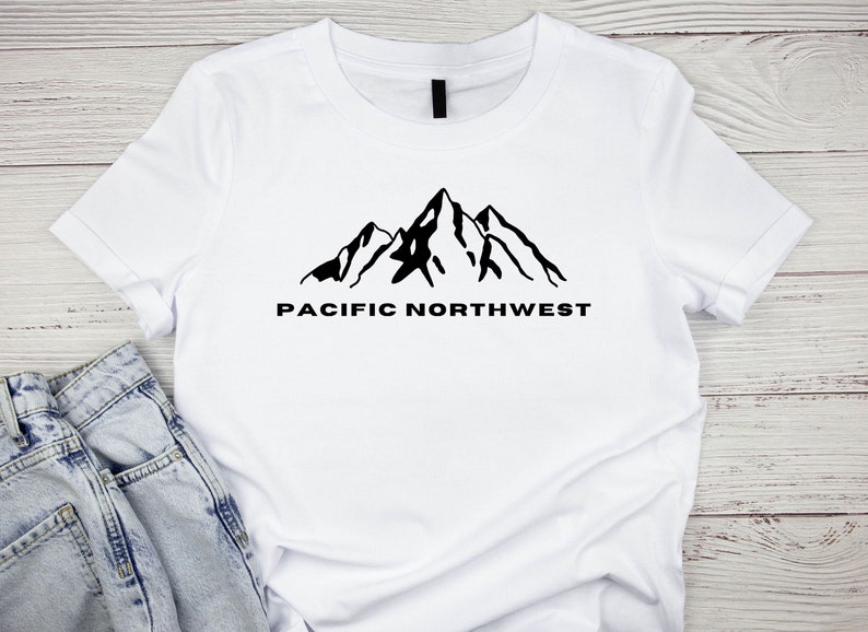 Pacific Northwest SVG Shirt Decal Design Mountains Svg Etsy