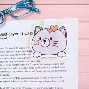 Magnetic Bookmark, Cat Bookmark, Animal Bookmark, Gift for Book Lover, Gift for Reader, Cute Bookmark, Holographic Bookmark