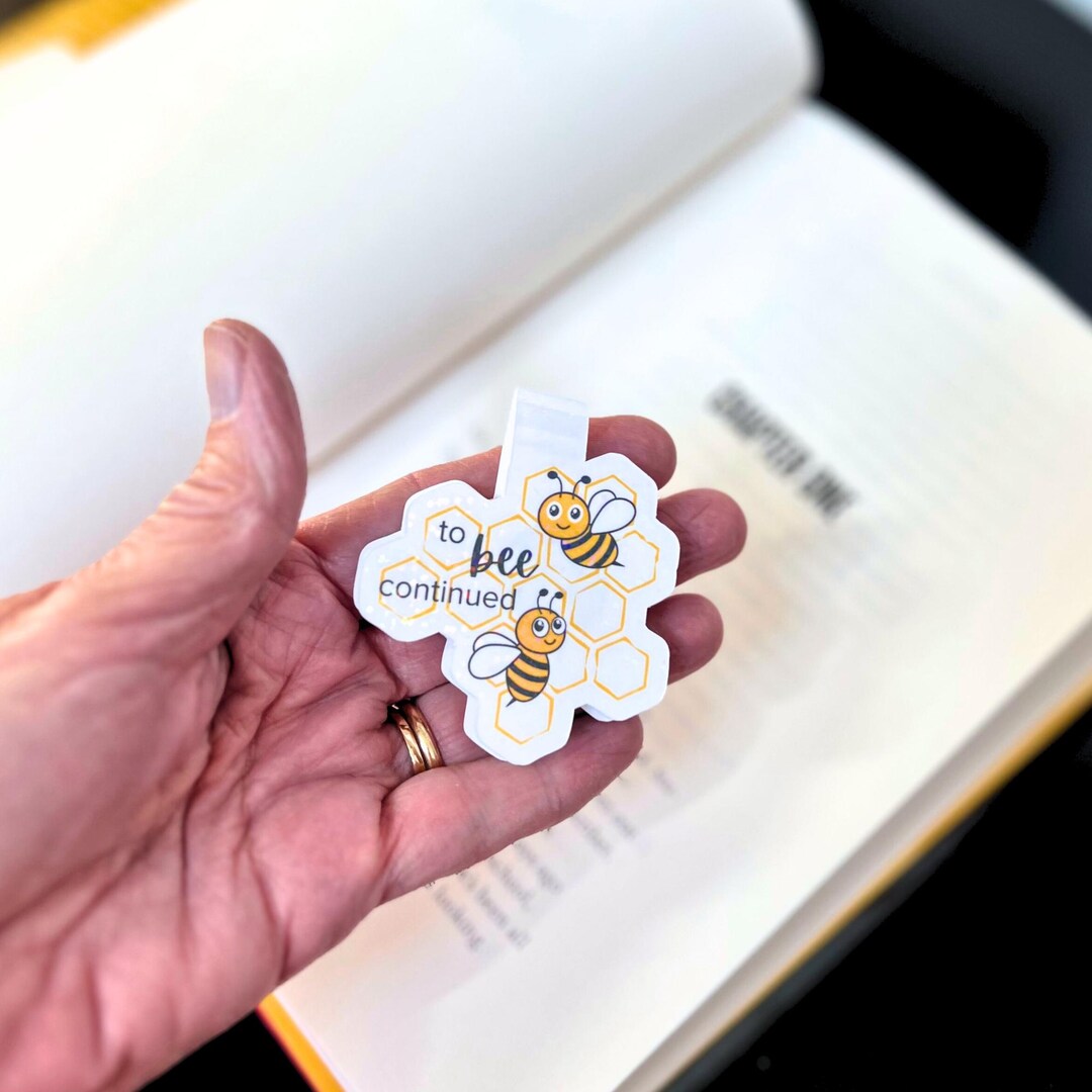 To Bee Continued Magnetic Bookmark, Cute Bookmark, Bumblebee Bookmark ...