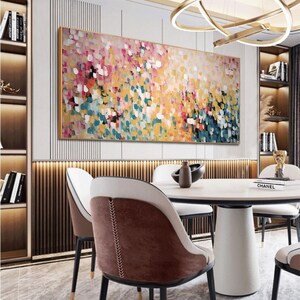 Original Colorful Block Oil Painting on Canvas, Large Wall Art Abstract Block Art Custom Painting Minimalist Living Room Home Decor Gift