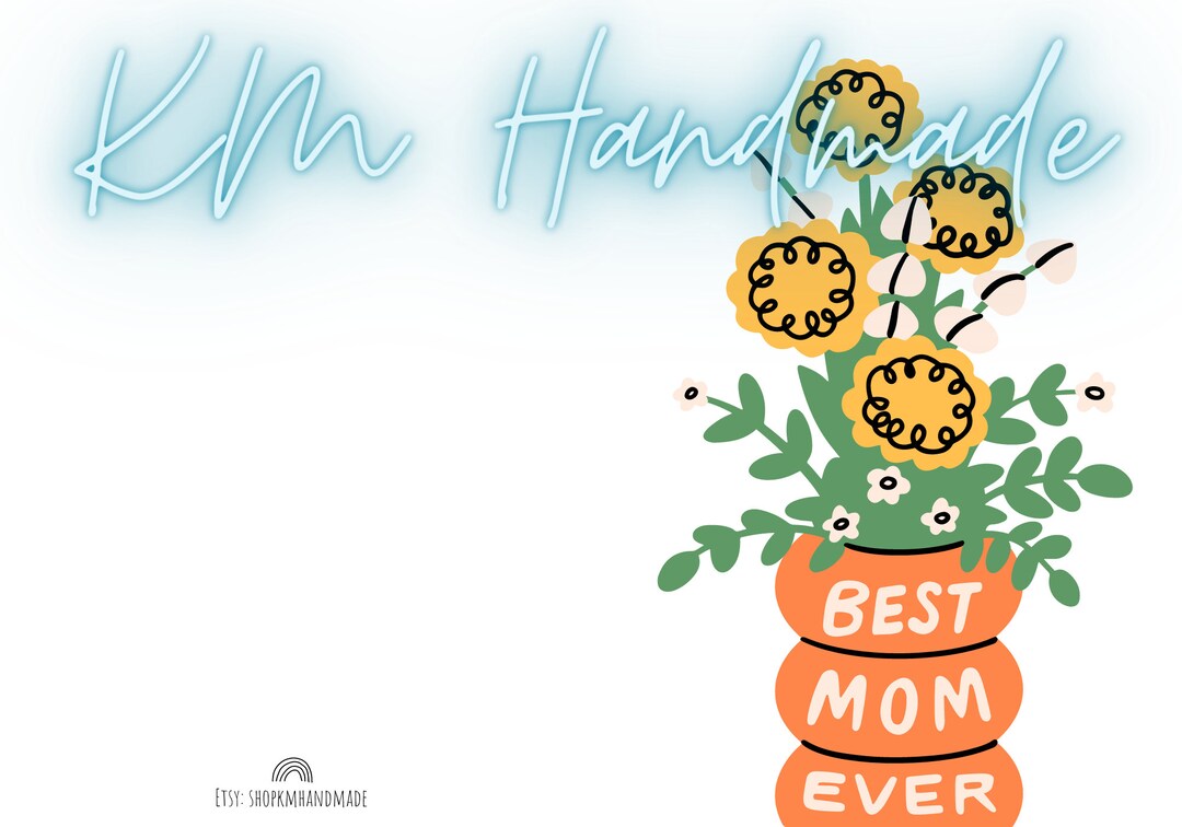 Best Mom Ever Card DIGITAL FILE Cute and Cool Printable Card - Etsy