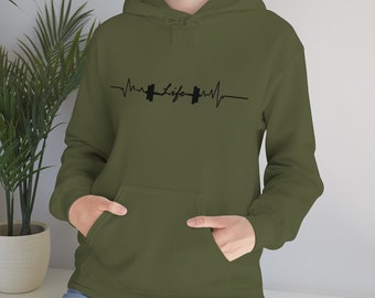 GYM is LIFE/Unisex Oversized Hooded Sweatshirt/Workout Clothes/Motivation/Lifting Apparel/Fitness Shirts/Gym Gym Gift/Gym Rat