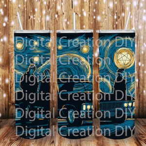 Supernatural swirls Digital Tumbler Wrap 20 oz straight