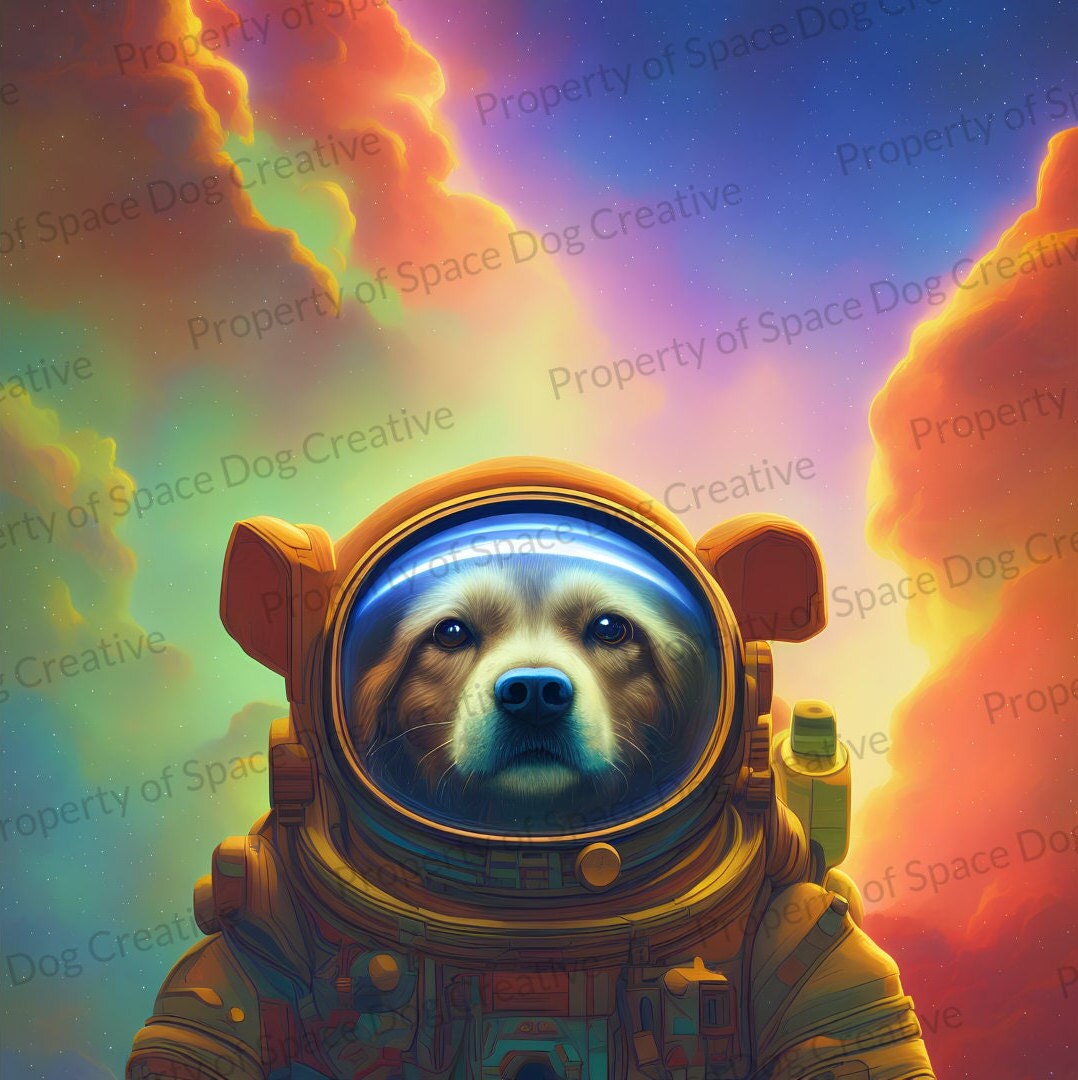 Dog in Space Dog Art Print Dog Astronaut Graphic Space - Etsy Dog in Space Dog Art Print Dog Astronaut Graphic Space - Etsy