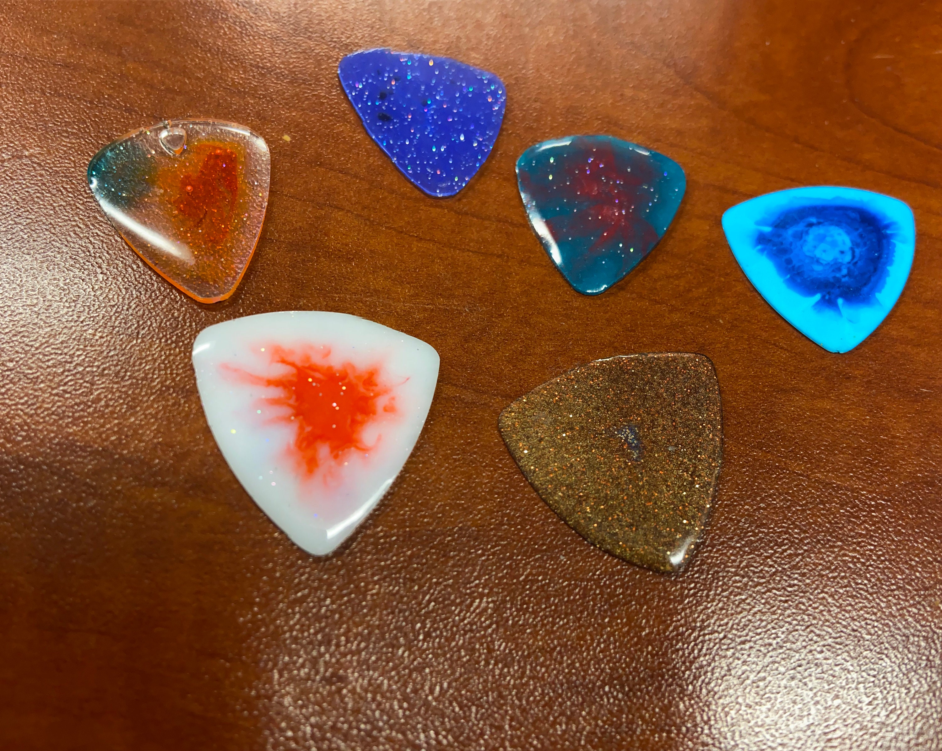 6 Pack Custom Handmade Guitar Picks. Virtually Etsy