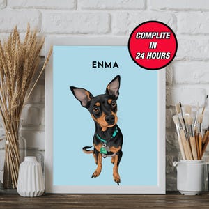 Retrato realista personalizado de perro y gato: retratos de mascotas originales, dibujos animados, vectores de mascotas, regalos para mascotas y regalos de Navidad.