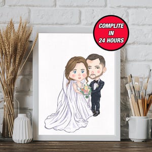 whimsical art portrait | old cartoon style | Mom's day, Birthday gift, Couple portrait, Family portrait, unique gift | Digital File