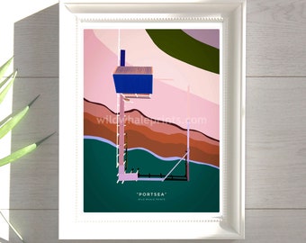 PORTSEA illustration Poster Print. [Printable wall art] This could be on your wall TODAY!