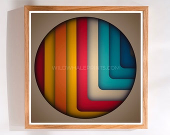 Retro stripes Poster Print. [Printable wall art] This could be on your wall TODAY!