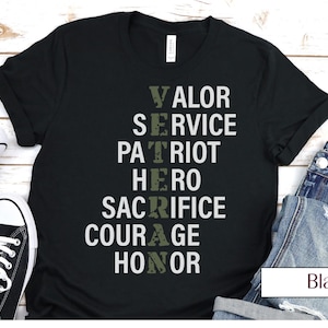 Veteran Word Art T-Shirt: Patriotic Military Appreciation Gift