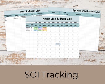 Real Realty SOI Tracker: Makler Kontakt & Empfehlungs-Tool (google Sheets)