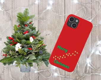 Frohe Weihnachten Slim Handyhülle |28 Größen IPhone & Samsung| Festliches Feiertagsdesign
