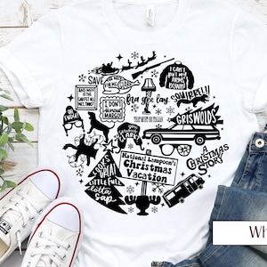 Weihnachtsferien & Weihnachtsgeschichte Grafik-T-Shirt | Urlaub Film Shirt | Bella Canvas T-Shirt | Lustiges Weihnachtsgeschenk | Unisex Größen