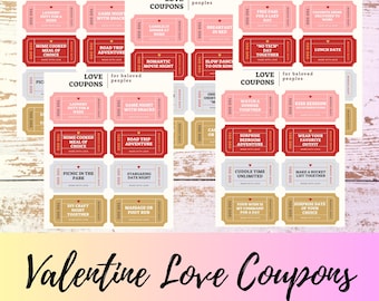 Valentinstag Love Couponbuch zum Ausdrucken: Romantisches Geschenk (Digitaler Download)