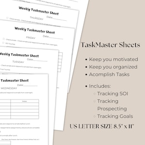 Real Estate Agent Daily Task Tracker: SOI & Referral Management (Digital Product)
