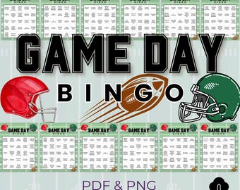 Spieltag Bingo Karten: Familienfest Aktivitäten (PDF & PNG)