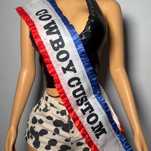 Custom Cowboy Sash- Personalized Name
