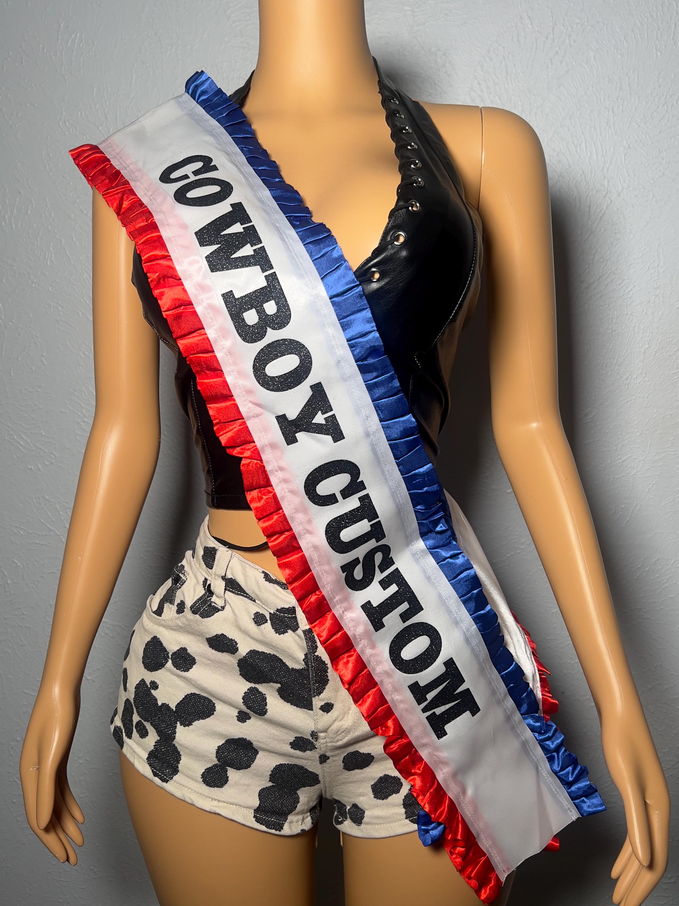 Custom Cowboy Sash- Personalized Name