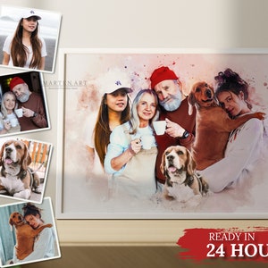 Aangepaste aquarel van foto samenvoegen: persoon aan foto toevoegen