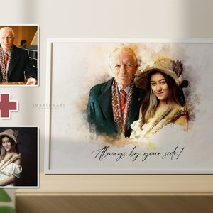 Custom Watercolor Painting From Photo Merge - Add Person to Photo image 7