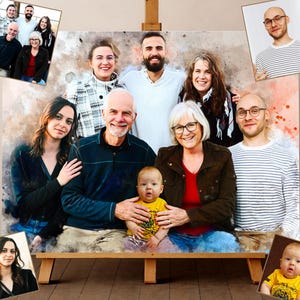Custom Watercolor Painting From Photo Merge - Add Person to Photo image 4