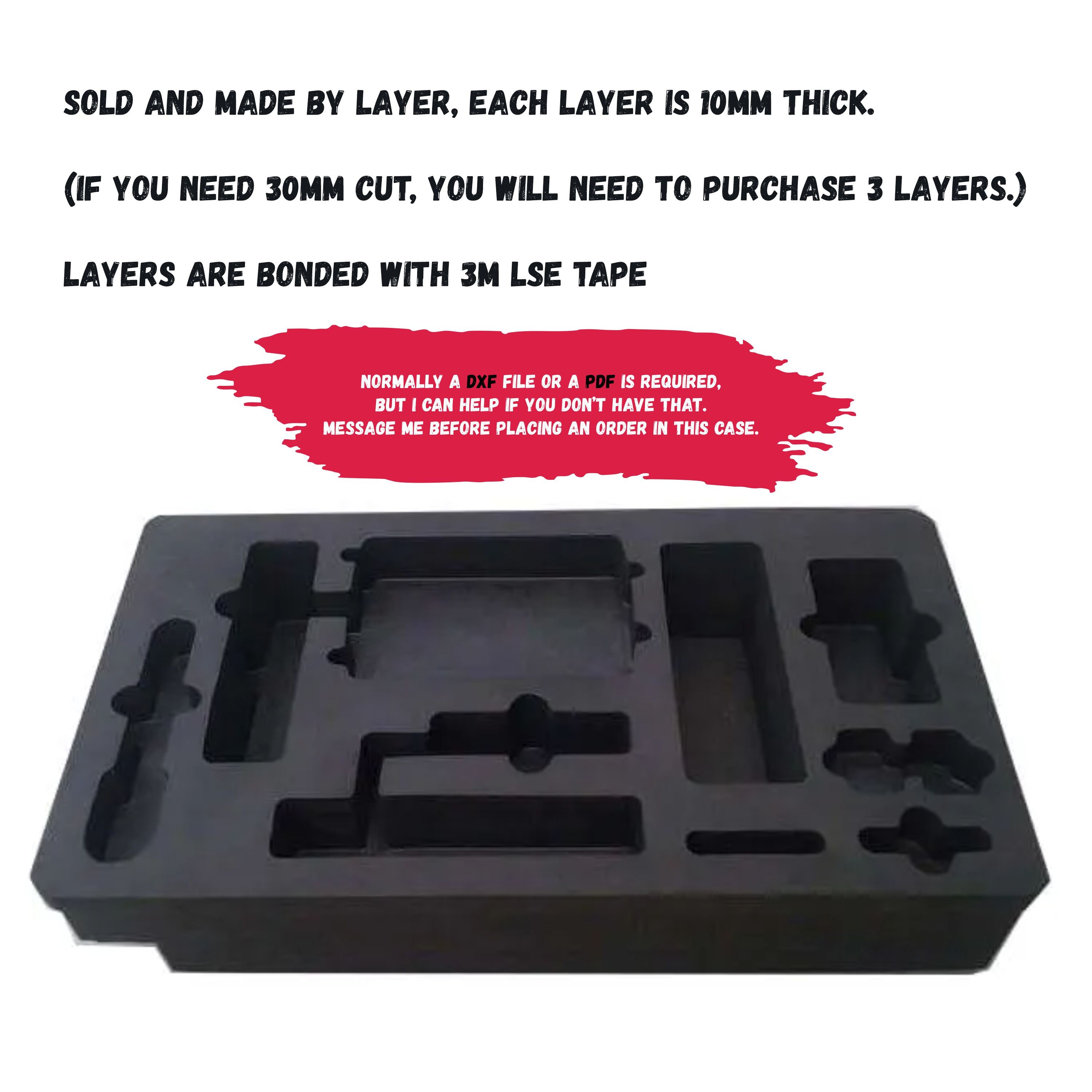 Custom Foam Inserts high Density EVA Foam, Laser Cut Etsy