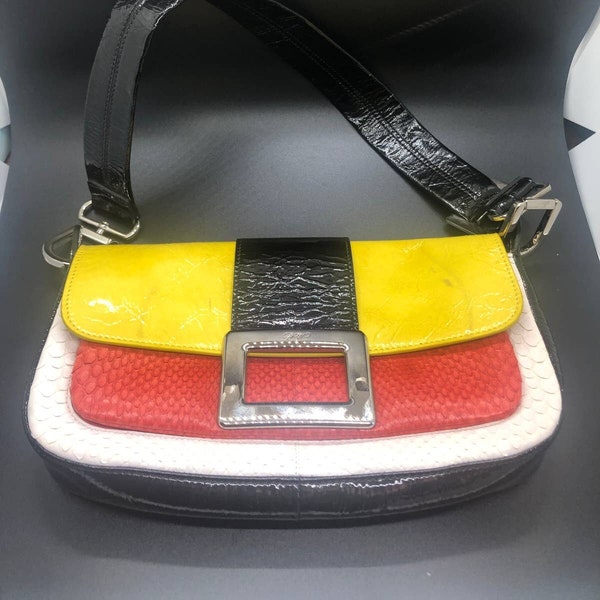 Vintage Roger Vivier Color Block Handbag