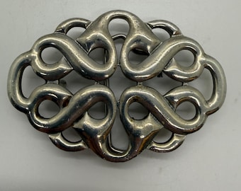 VTG St Justin Zinn verzieren Gürtelschnalle