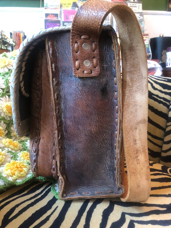 Vintage Patchwork Leather Bag - image 3