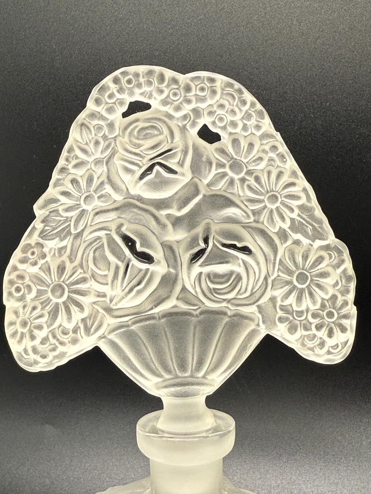 ヴィンテージクリスタルエッチングチェコ香水瓶 - Etsy 日本