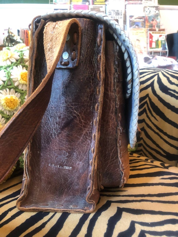 Vintage Patchwork Leather Bag - image 5