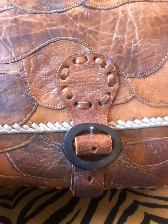 Vintage Patchwork Leather Bag - image 8