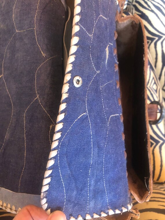 Vintage Patchwork Leather Bag - image 10