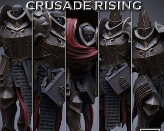 Crusade Rising Templar + Scepter Pack | Unpainted 12K Resin Figure