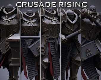 Crusade Rising Templar + Hammer Pack  | Unpainted 12K Resin Miniature