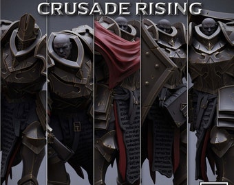 Crusade Rising Templar + Flail Pack | Unpainted 12K Resin Miniatures