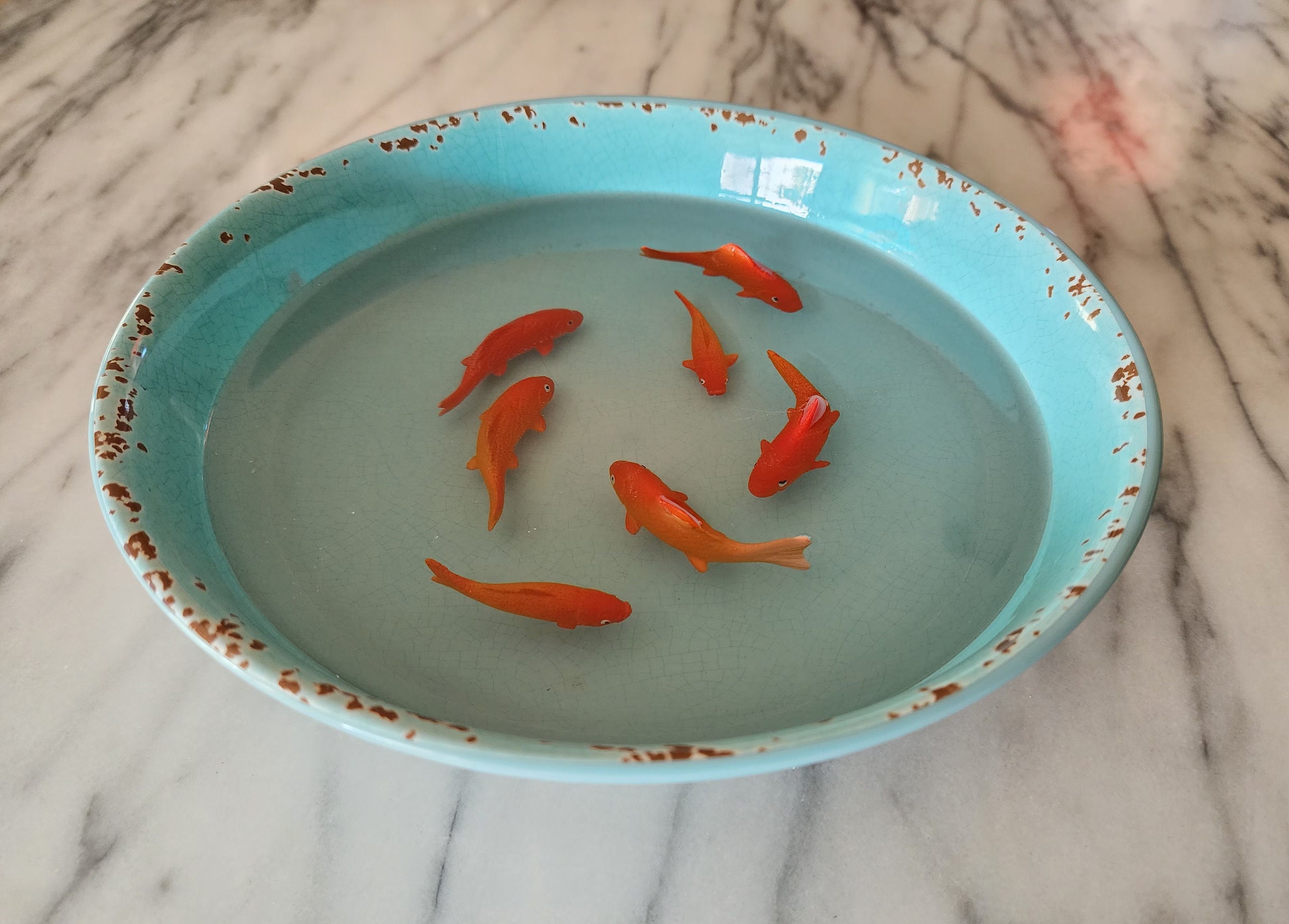 Realistic Fake Goldfish in Their 3D Natural Swimming Position, Handmade ...