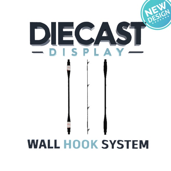 NEW | Diecast Display Wall Hooks | Cost-Effective | Hidden Appearance | Stick-on/Wall-Safe | Strong Hold | 1:64 Car Collector Wall Display