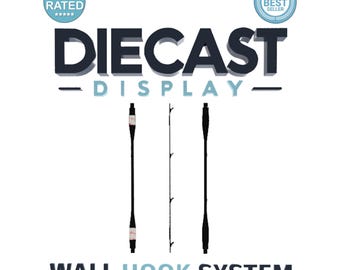 Ganchos para exhibir autos fundidos a presión / Organizador de Hot Wheels seguro para pared / Soporte de pared