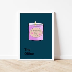 Arte del programa de televisión The Office: Serenity de Jan Candle: póster con impresión descargable digital de Michael Scott y Pam Beesly: regalos de Dunder Mifflin
