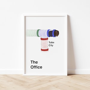 The Office TV Show Art Michael Scott Tube City - Jim Halpert Dwight Schrute Digital Download Print Poster - Dunder Mifflin The Office Gifts