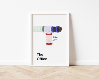 The Office TV Show Art Michael Scott Tube City - Jim Halpert Dwight Schrute Digital Download Print Poster - Dunder Mifflin The Office Gifts