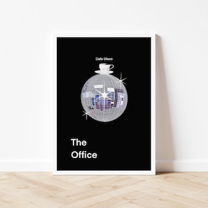 The Office TV Show Art Michael Scott Cafe Disco - Jim Halpert Dwight Schrute Digital Download Print Poster - Dunder Mifflin The Office Gifts