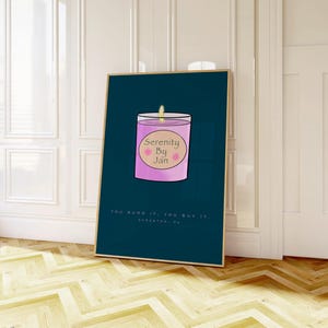 Arte del programa de televisión The Office: Serenity de Jan Candle - Scranton - Póster de impresión descargable digital de Michael Scott y Pam Beesly - Regalos de Dunder Mifflin