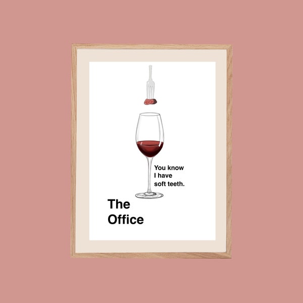 The Office TV Show Art - Michael Scott Dinner Party Wine - Digital Download Print Poster Dwight Schrute Pam Beesly Jan The Office Gifts