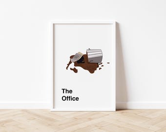 The Office TV Show Art, Kevin Malone Chili Spill Digital Download Print, Instant Poster, Michael Scott, The Office Gifts