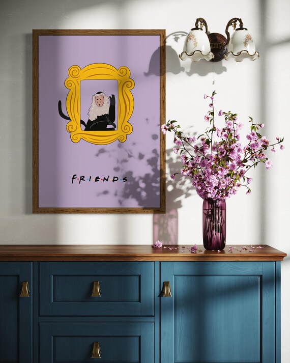 Friends TV Show Art - Marcel Monkey Ross Geller - Digital Download